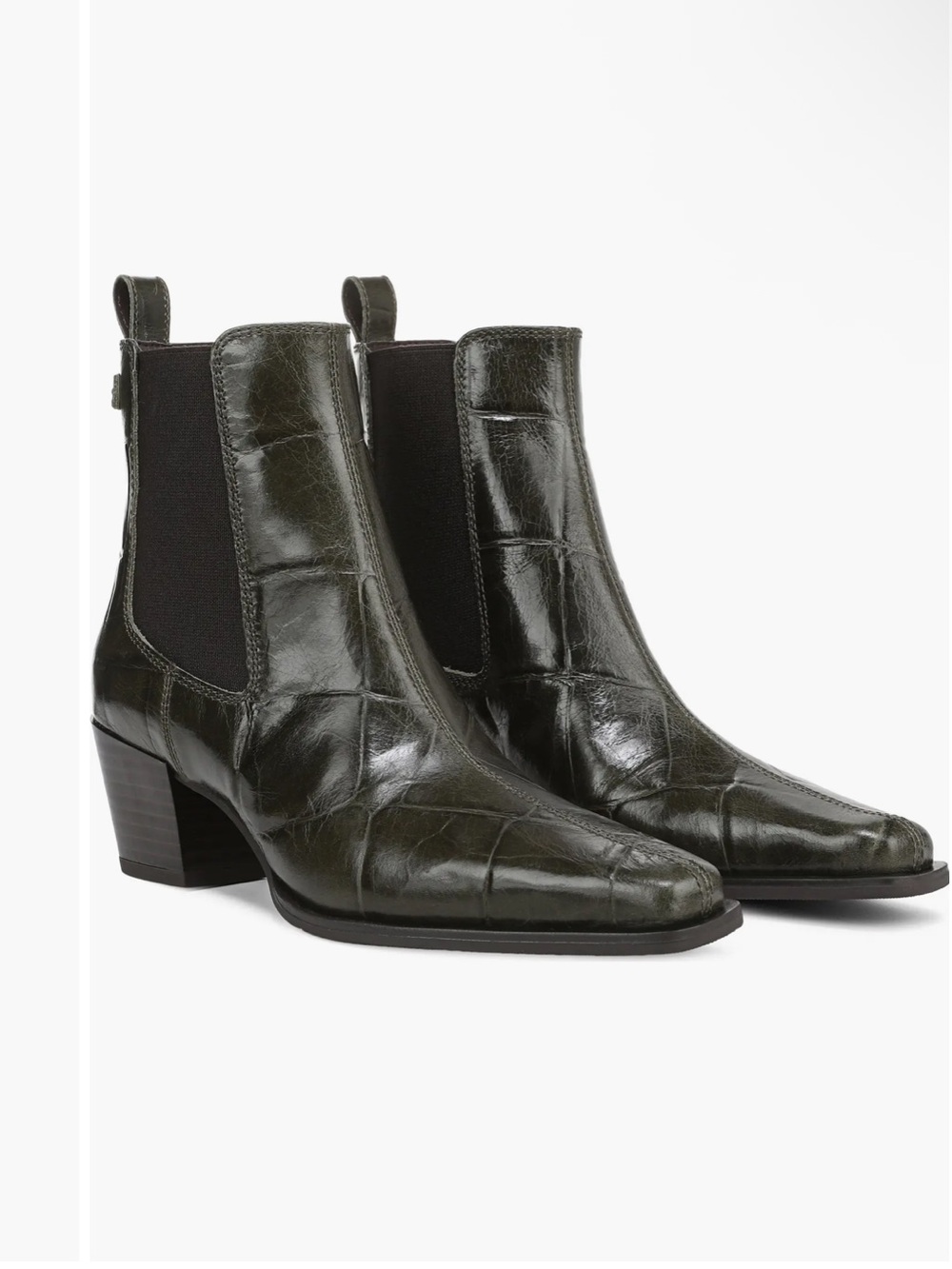 Sam Edelman ASHTYN2, GRN CROCPT leather bootie